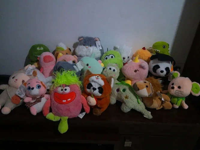 22 Ursinhos novos, pegos em máquinas de pelúcia 