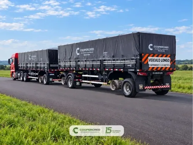 Rodotrem Graneleiro Randon 2023 Dolly Esférico reto Assoalho de Compensado