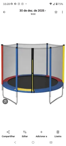 Vendo cama elástica pula-pula semi novo pouco uso, motivo de venda quero comprar um menor