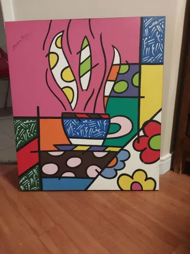 Lindo quadro estilo Romero Britto 70x80cm