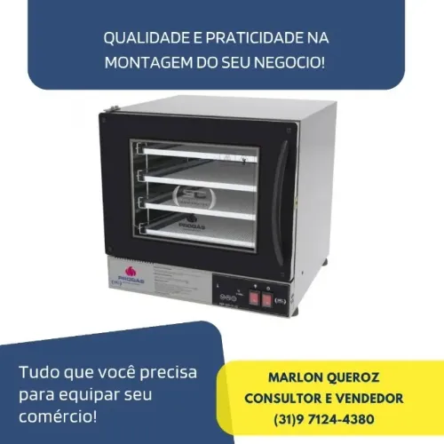 Forno Elétrico Turbo 4 Esteiras Progas