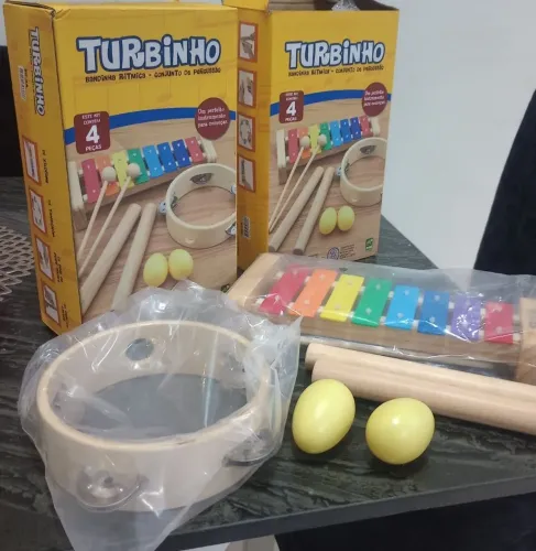 Kit Tubinho Percussão C/04 Instrumentos