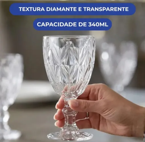 Lindo jogo de taças de cristal