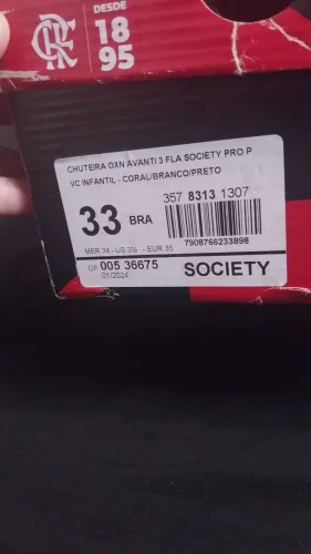 Chuteira oficial do flamengo infantil 