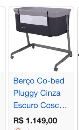 Berço cosco que acopla na cama novo