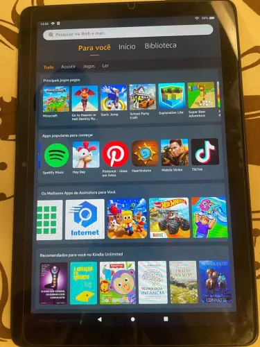 Tablet Amazon Fire HD 10 2021 - 10,1 polegadas - Funcionando perfeitamente