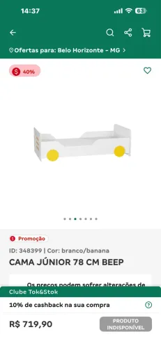 BEEP CAMA JÚNIOR TOK&STOK