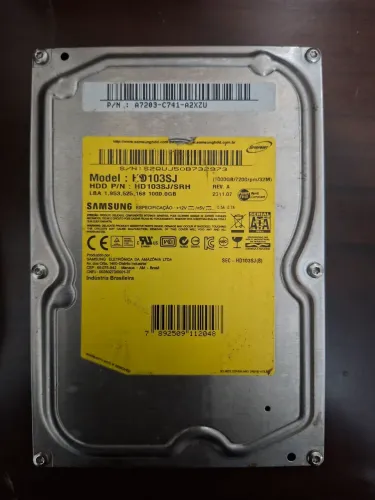 HD Desktop PC 1TB Samsung Spinpoint 7200RPM 3.5 Saude 100%