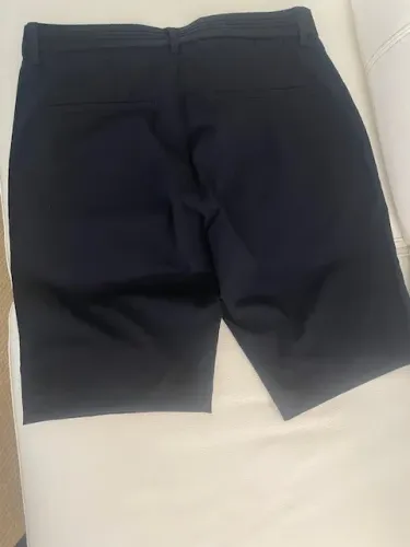 Bermuda Masculina ZARA Tamanho M, Azul Marinho em gabardine. NOVA!