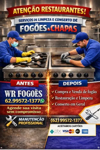 Concerto de fogões e chapas