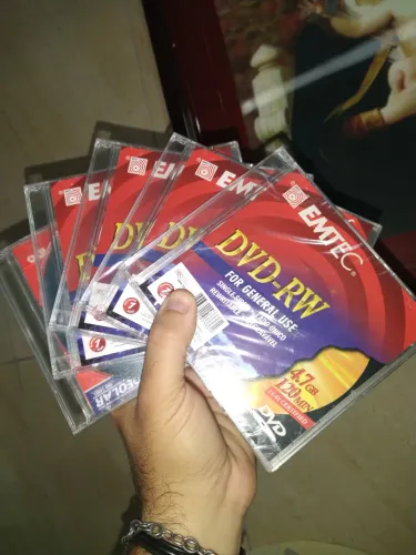 5x DvDs-RW regravável novos lacrados emtec