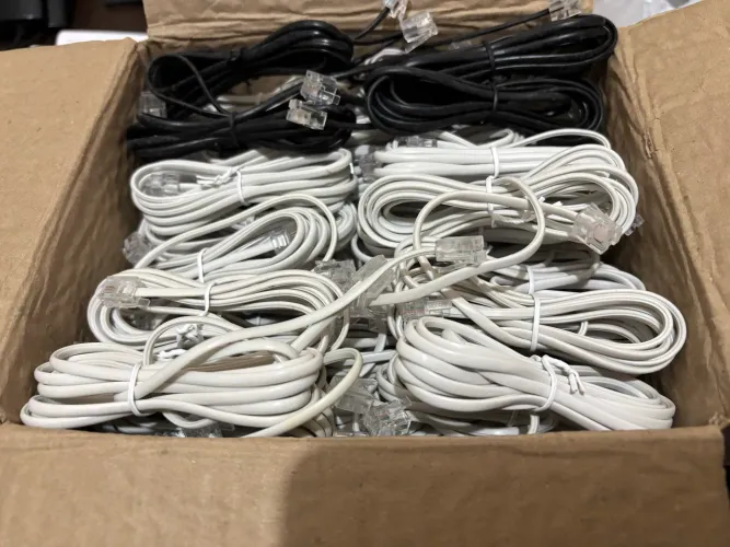 50 Cabos de telefone 1,80 metro. Ideal para fixo