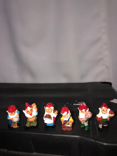 Lote Miniaturas Kinder Ovo Gnomos / Duendes Anos 90 (6 Peças)