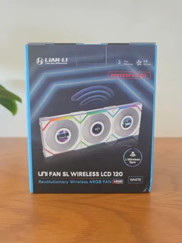 Kit 3 fans Lian Li Uni Fan SL Wireless 120 ARGB Reverse Blade Branco - Lacrado