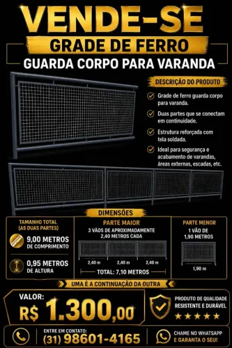 Guarda corpo pra varanda
