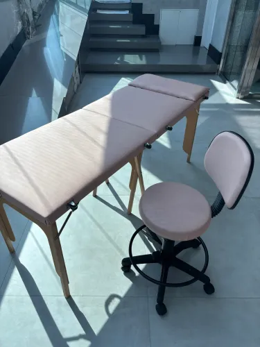 Maca portátil dobrável Best Pro + mocho com rodinhas