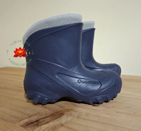 Galocha Bota Azul Impermeável Infantil  Quechua Tam.27/28