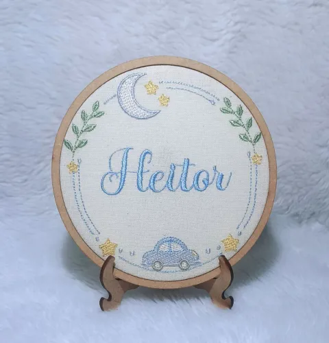 Bastidor/Quadro bordado personalizado 