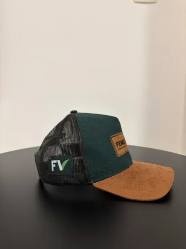 Boné Trucker Agro Feno Visual Verde - Ajustável - Muito Conservado