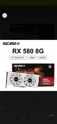Placa de vídeo AMD RX 580 8 GB GDDR5
