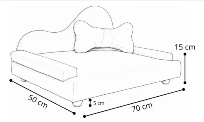 Cama Pet Sofá para Cachorro - Rosa - Praticamente Nova
