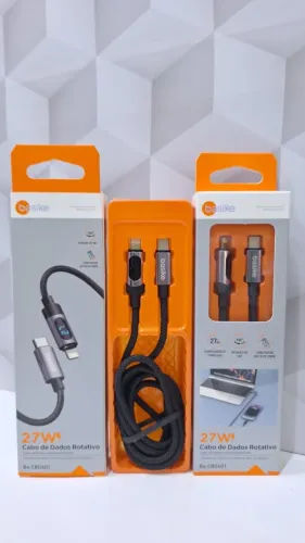Cabo de Dados Rotativo Basike 27W - Lightning