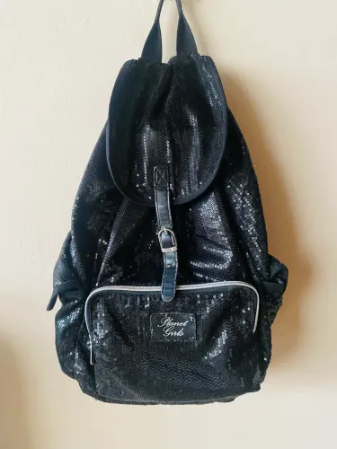 Mochila Lona e Paetes  Planet Girls 