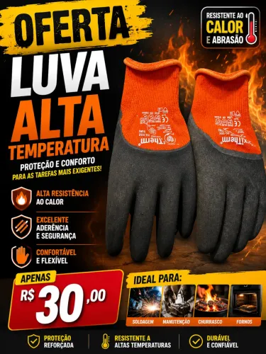 Luva alta temperatura