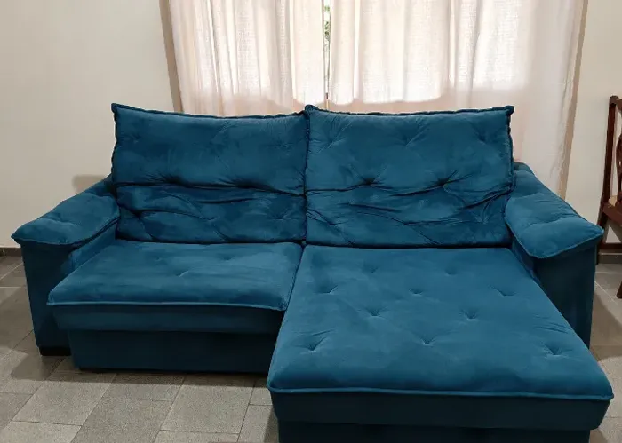 Sofá Retrátil e Reclinável 3 Metros - conservado