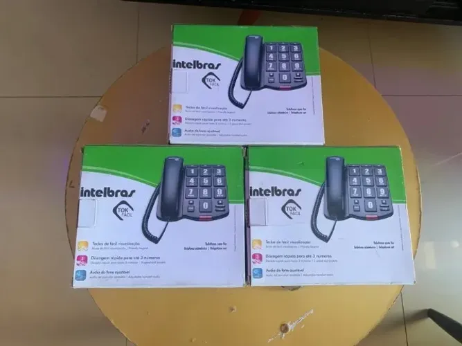 03 Telefones Intelbras Tok Fácil Por R$ 180,00