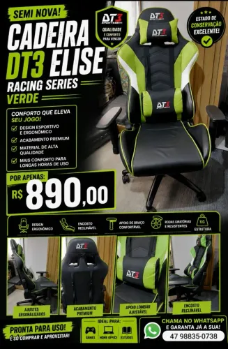 CADEIRA GAMER  DT3 Elise Racing Series
