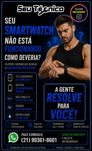 reparo smartwatch todos os modelos