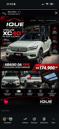 Volvo XC40 XC 40 Recharge Pure Eletric (elétrico) 2022