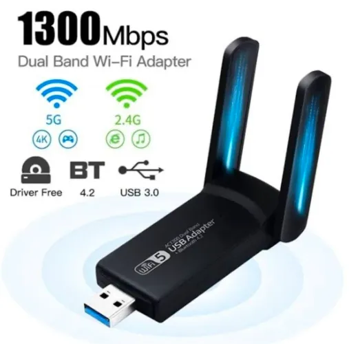 Adapitador WiFi USB 150 Mbps, Banda 2,4 GHz Sem precisar instalar Driver