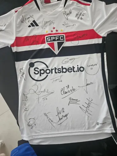 Camisa São Paulo 3023 autografada
