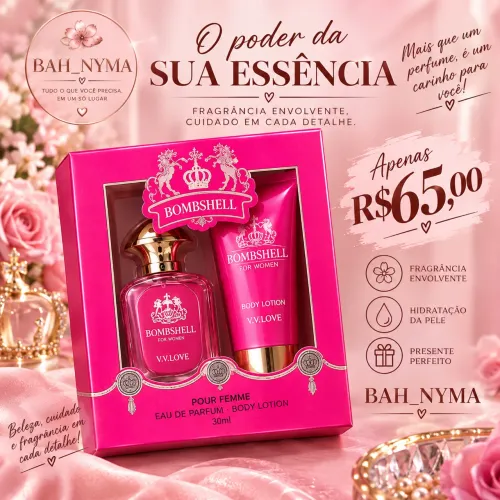 Kit mini perfume +hidratante 
