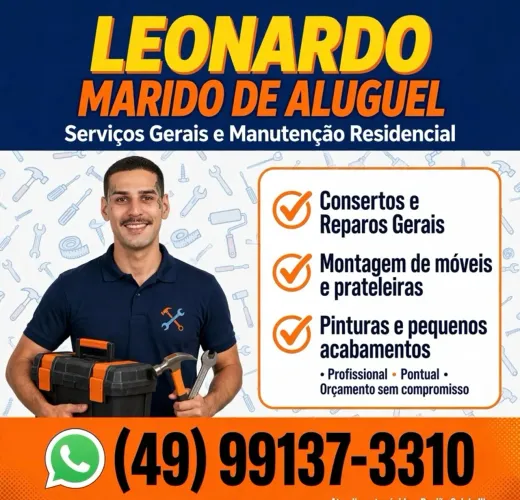 MARIDO DE ALUGUEL - PEQUENOS REPAROS E SERVIÇOS RESIDENCIAIS