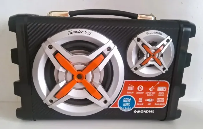 Caixa de Som Amplificada Bluetooth MP3 Com bateria