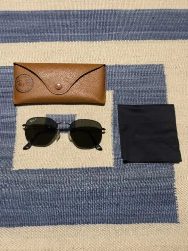 Óculos Ray-Ban Hexagonal RB3548N 002/58 Polarizado Original - Preto