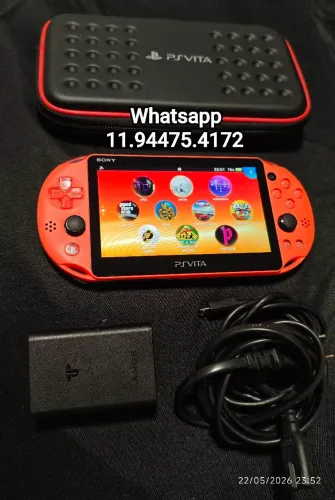 Ps vita slim edição especial Neon Orange 128gb desbloqueado , lotado de jogos , novinho!
