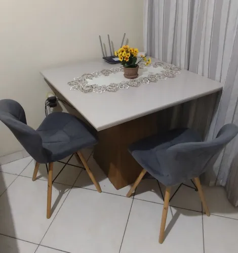 Mesa tampo de vidro