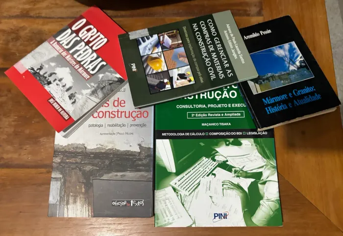 Kit com 5 livros Engenharia, Construção
