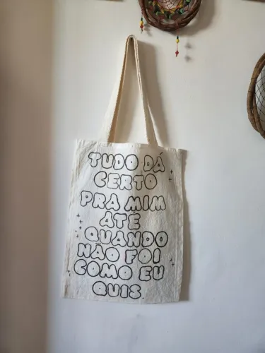 Bolsa Ecobag Algodão Cru Estampa Positiva - Nova