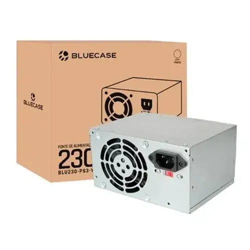 FONTE PC 230W ATX PS/3 (BLU230-CMPS3) - BLUECASE - PRATA - LOJA DADO DIGITAL