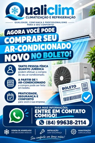 Ar condicionado no Boleto