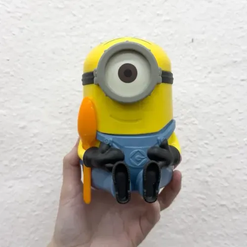 Pote Porta Cereal e Leite com Colher Colecionável Minions