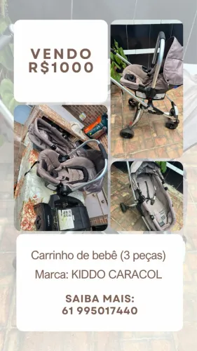 Vendo carrinho de bebê ( 3 Peças)