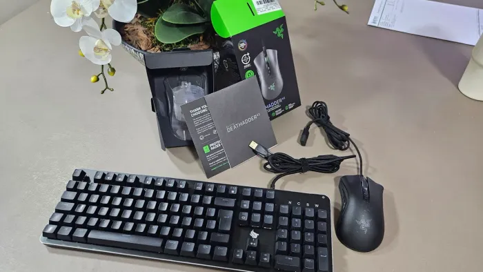 KIT Gamer Mouse Razer DeathAdder V2 + Teclado Mecânico Pichau