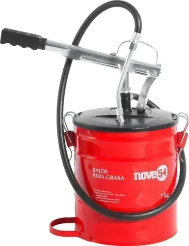 Bomba manual para graxa, com reservatório para 7 kg, NOVE54