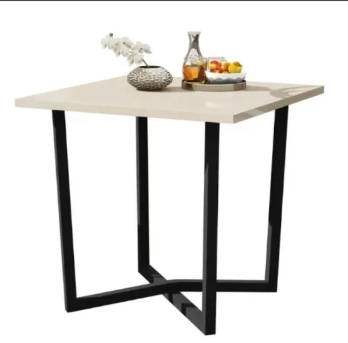 Mesa de jantar 80×80 pés em aço